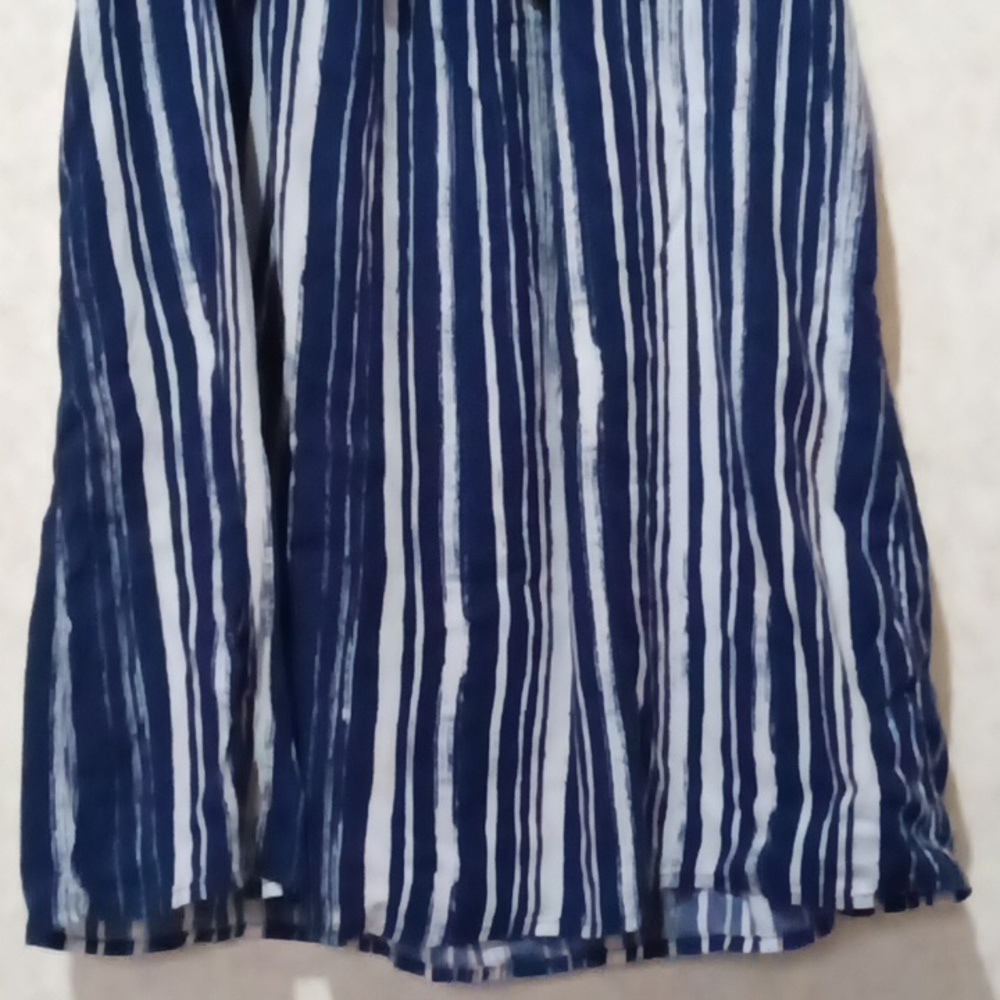 Faded Glory blue & white "off the shoulder" blouse size XL (16-18) - Picture 3 of 11